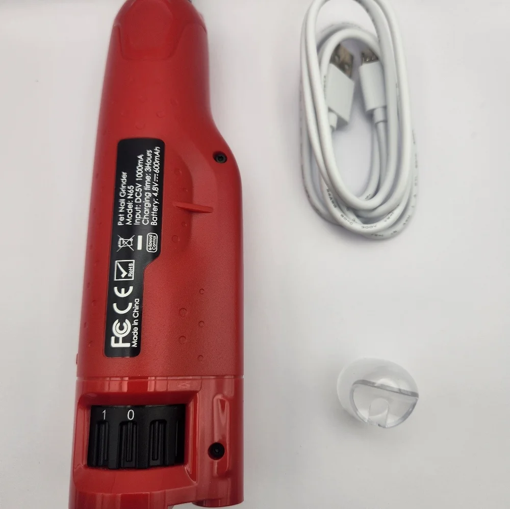 Red Cordless Pet Nail Grinder